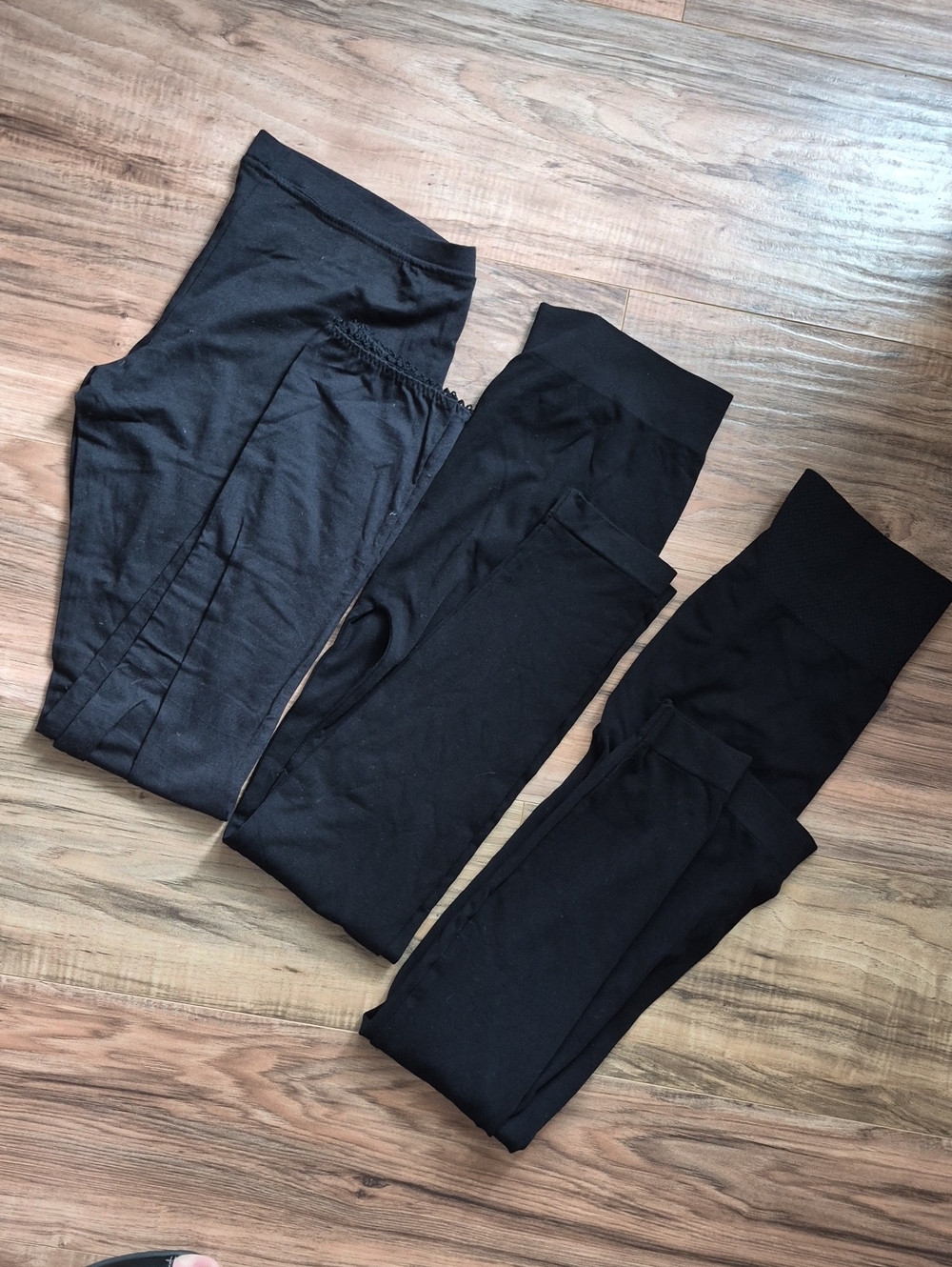 💙 3 Pc Bundle -  Black Leggings Set